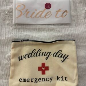 2 NEW gifts for Bride to Be Sash and Wedding Day Survival Kit Bag